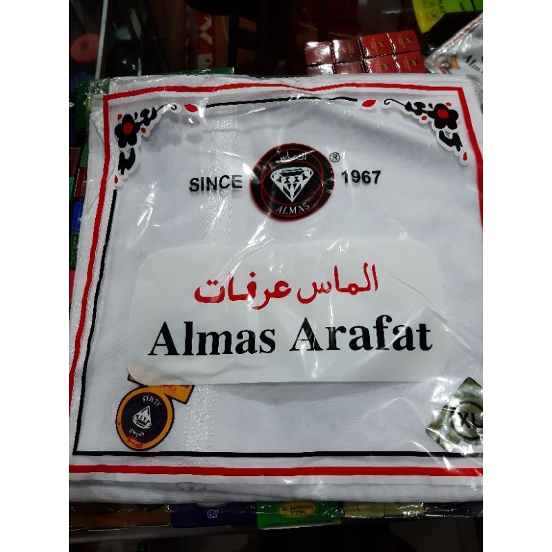 Sorban Almas Arafat Putih Polos