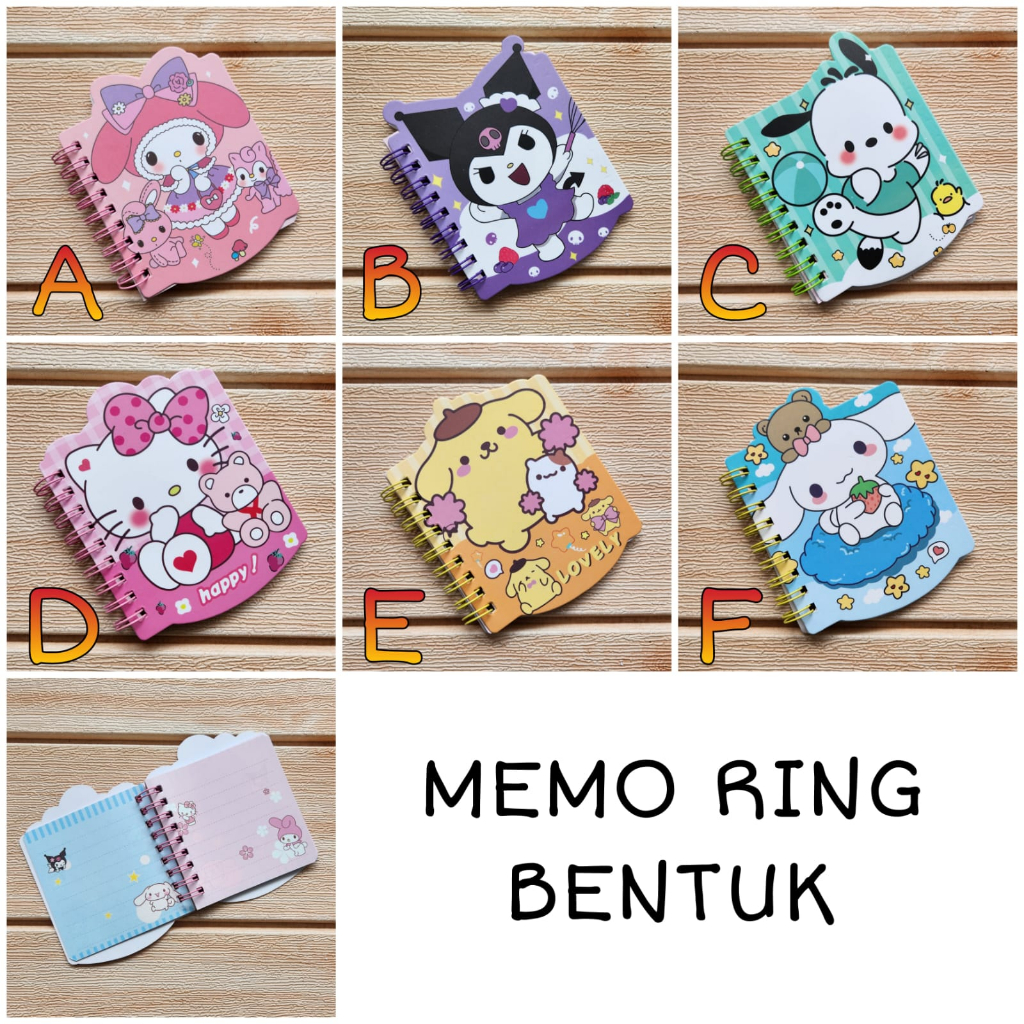 

MEMO RING BENTUK MELODY POCHA (11X8)