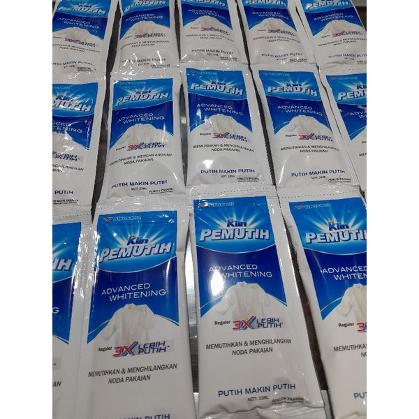 soklin pemutih pakaian 33 ml sachet kecil
