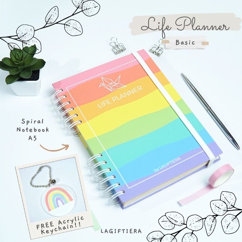 

[LAGIFTIERA] LIFE PLANNER Spiral Notebook Basic UPGRADED / Buku Catatan Journal Agenda Diary