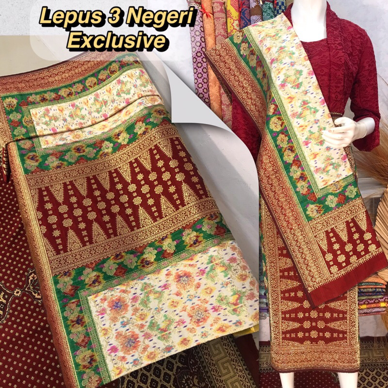 Songket Lepus 3 Negeri Exclusive-Asli Tenun Tangan Palembang