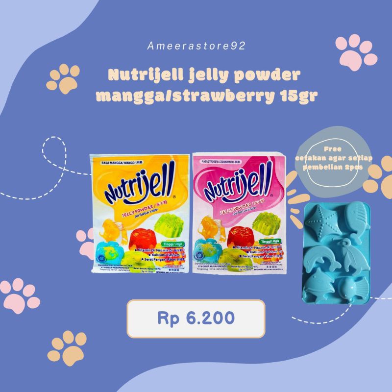 

NUTRIJELL JELLY POWDER 15GR FREE CETAKAN LUCU