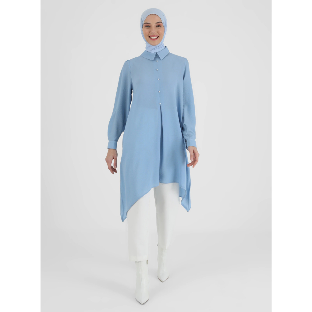 BAJU ATASAN WANITA BLUSE TUNIK LENGAN PANJANG KEKINIAN BAHAN KUALITAS PREMIUM