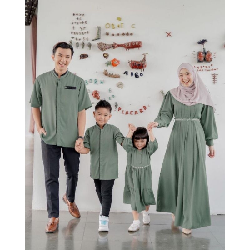 COUPLE AZIZAH CRINGCEL //KOKO COUPLE// GAMIS LEBARAN// COUPLE  TERBARU 2024