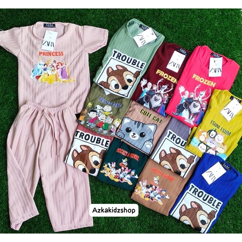 SETELAN ZARA KNIT PRINTING CP