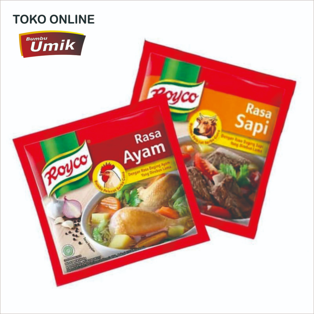 

Royco rasa Ayam / Sapi | 1 Renteng isi 12 Sachet