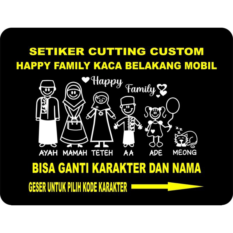 

stiker happy family /Wajib baca deskripsi