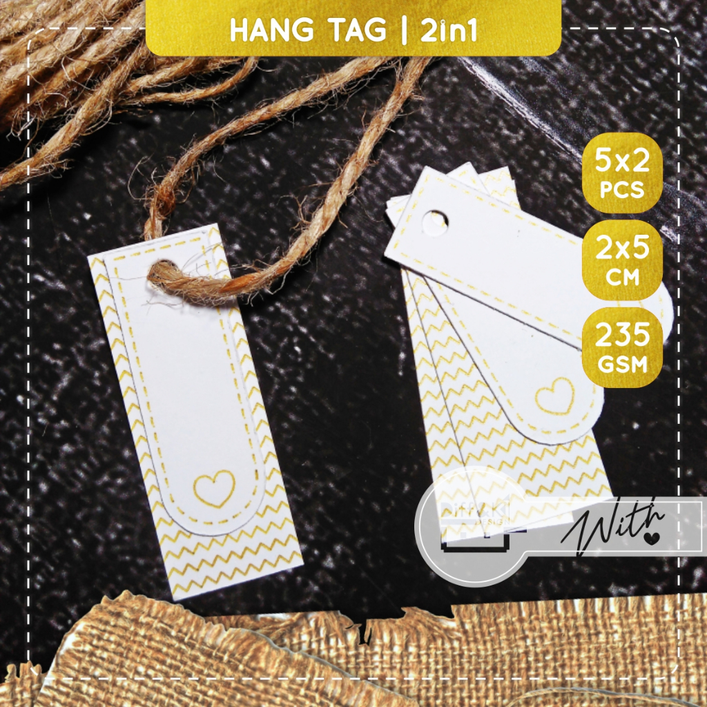 

(PREMIUM) Label Hang Tag Polos Love Gold Emas Set Label Packaging Gift Hampers Wrapping DIY CRAFT packing Olshop