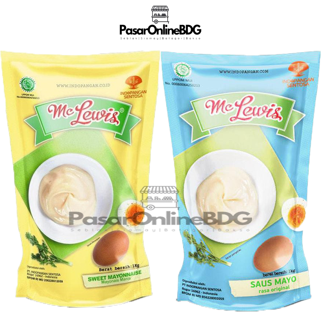 

Mc Lewis Mayonaise Original/Sweet Mayo Kemasan 1KG