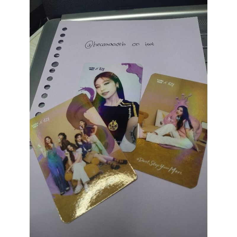 photocard // pc yeji yuna grup itzy ultramilk