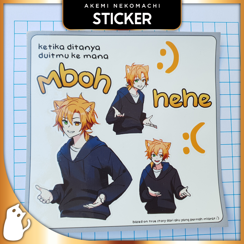 

MBOH KISS CUT - Akemi Nekomachi Sticker Vtuber