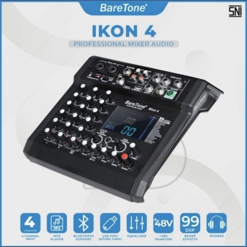 Mixer Audio BareTone IKON 4 - Professional MIxer 4 channel