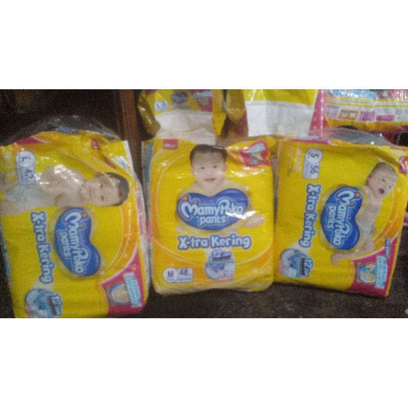 pempes/diapers mamypoko s56, m48, L42