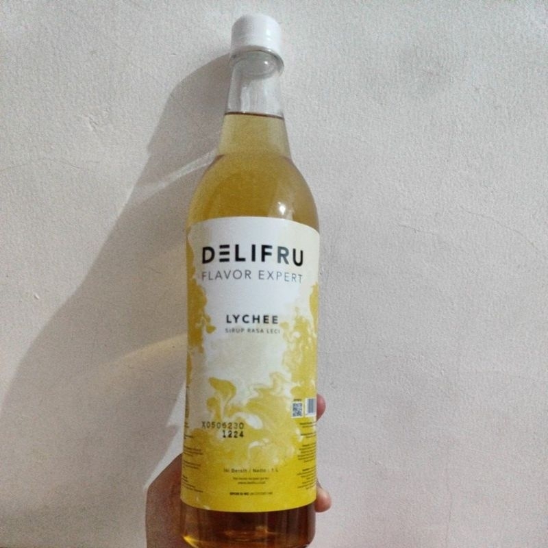 

DELIFRU sirup leci lychee 1 liter TERMURAH exp lama