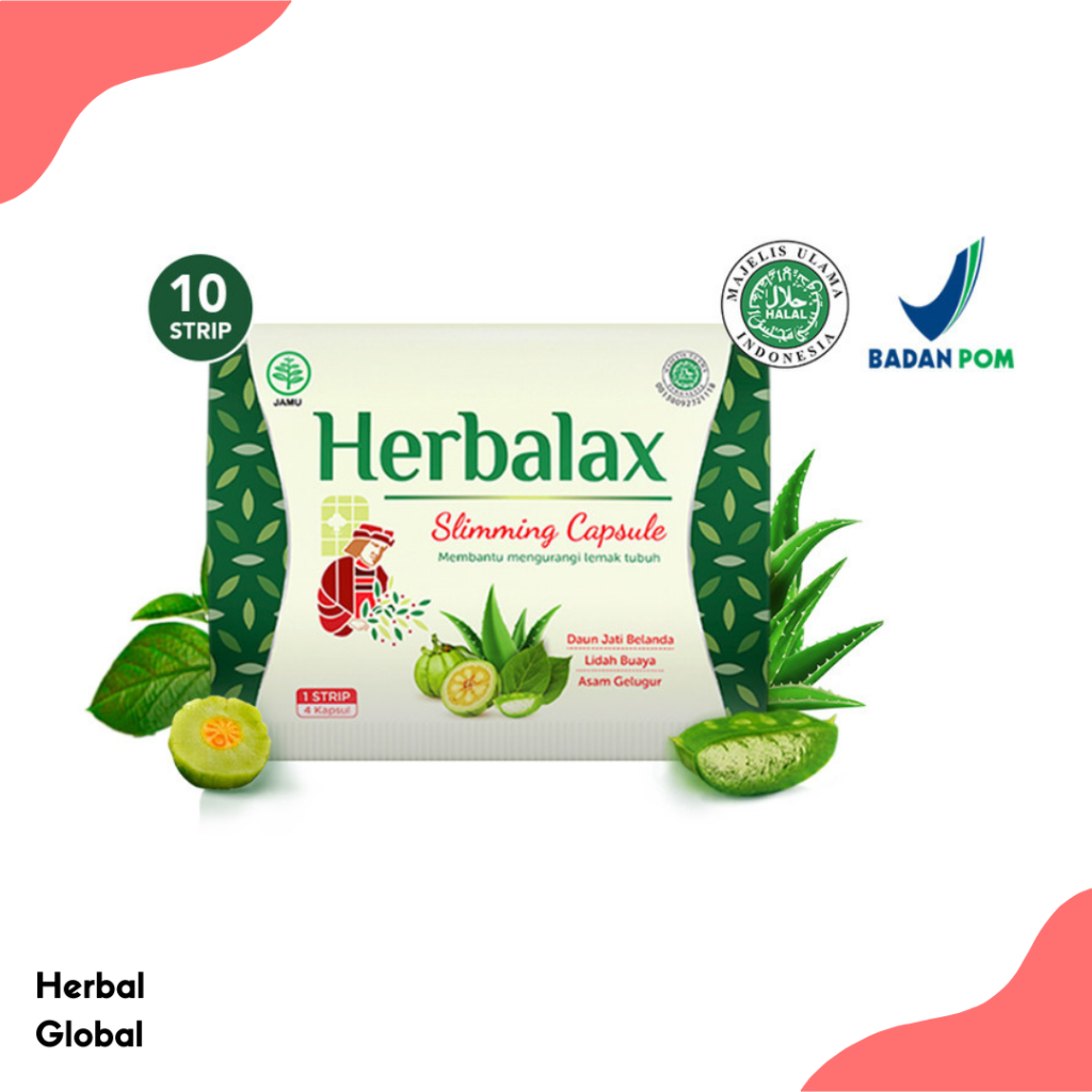 Obat Herbal Pelangsing Instan Herbalax 1 strip