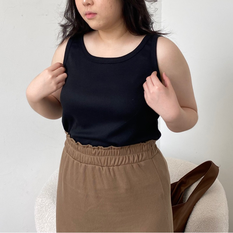Monna Tanktop - Tanktop Knit - Tanktop Knit Premium - Basic knit Tank Top - Tank top Jumbo - Tank To