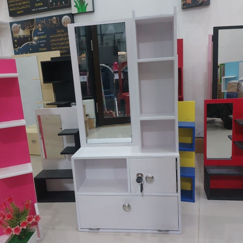 Rak Cermin Makeup Ukuran 70 x 35 Cm Rak Gantung Dinding