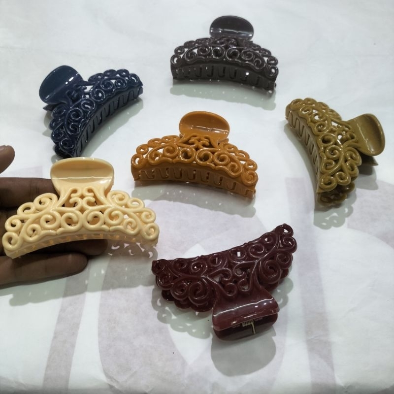 Jepit rambut jedai JUMBO model batik isi 12 pcs