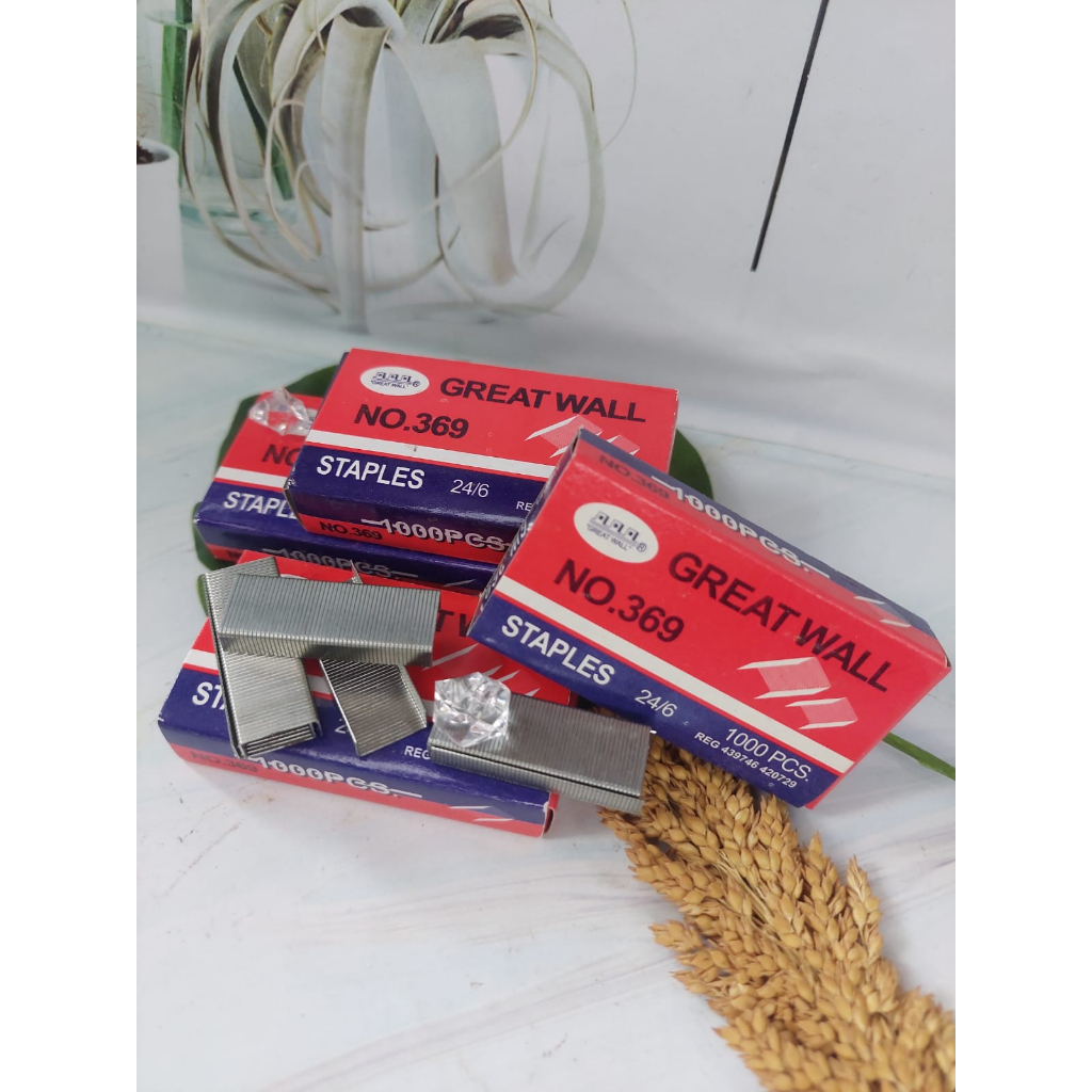 

ISI STAPLES / STAPLER GREAT WALL NO. 369 BESAR