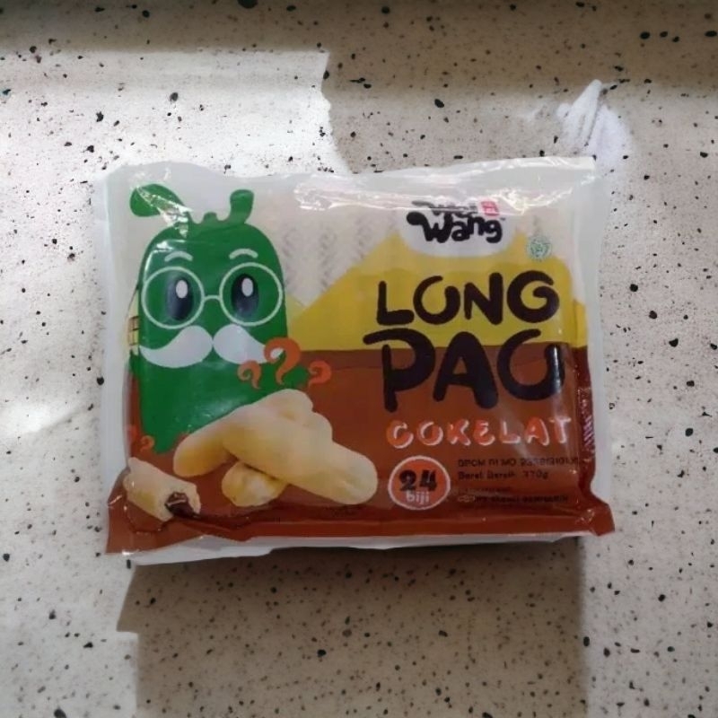 

WEI WANG Long Pao/ Bapao Panjang Isi coklat 24 Pcs