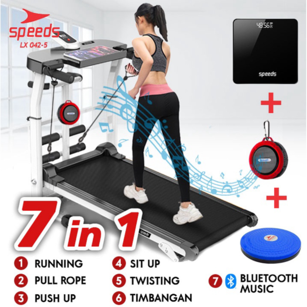 Ready SPEEDS Sport Treadmill Manual Multi Fungsi ORI Alat Olahraga Fitness / Gym Latihan Fisik Tread