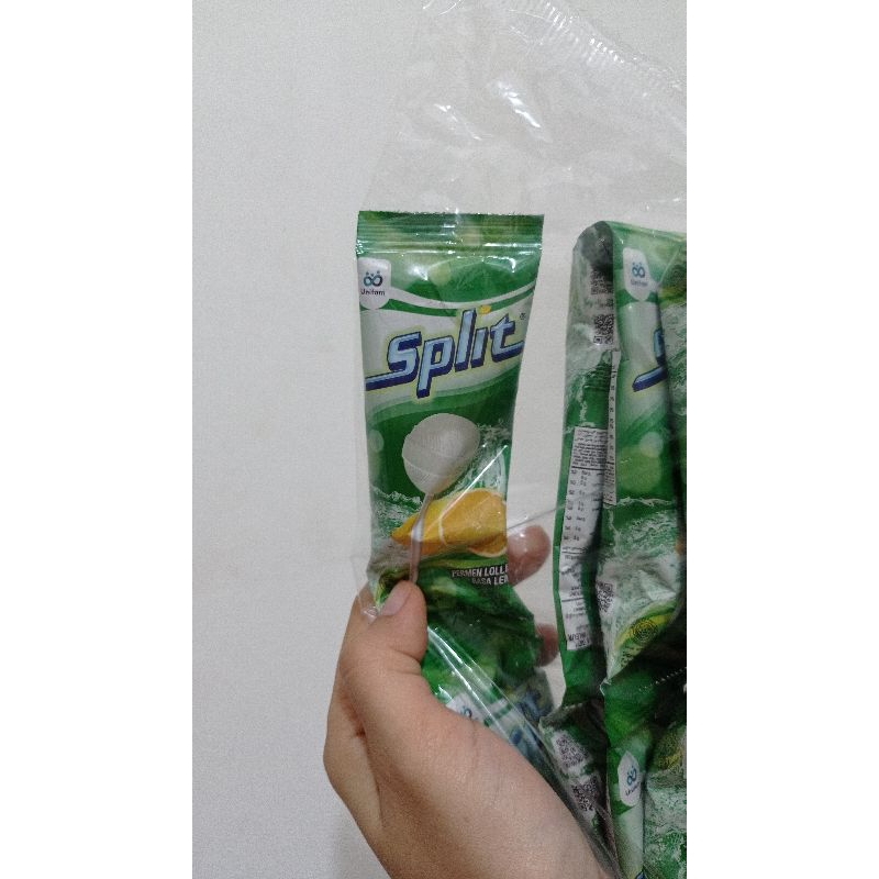 

Split permen gagang rasa lemon permen lolipop isi 30 pcs