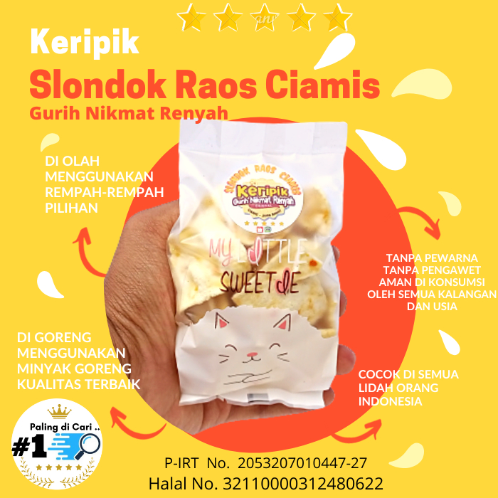

Unyil 30gr | Keripik Slondok Raos Ciamis | Mr Raos | Rasa Original