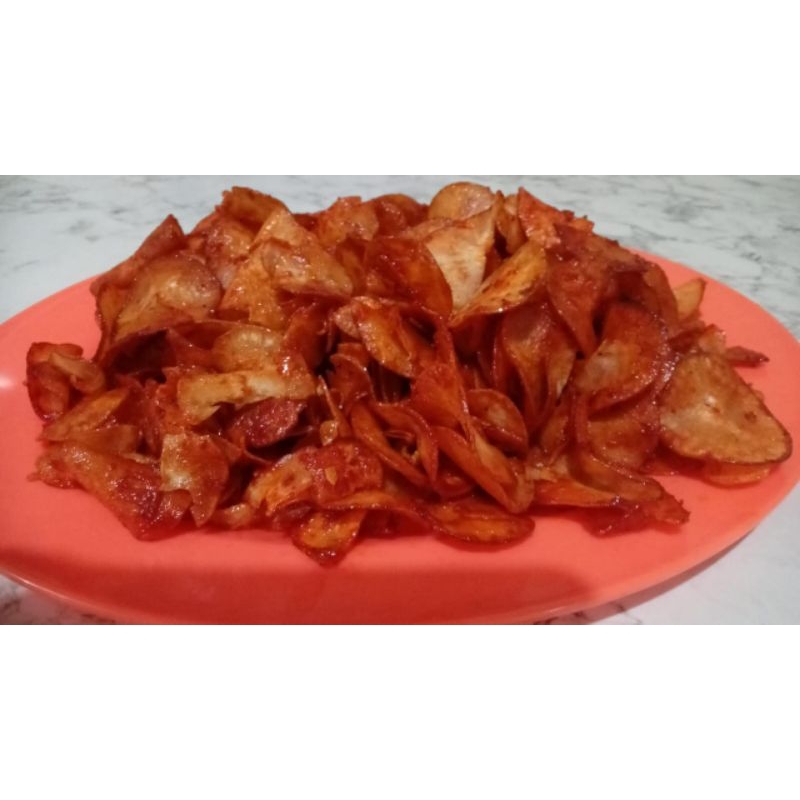 

KERIPIK UBI PEDAS 150grm