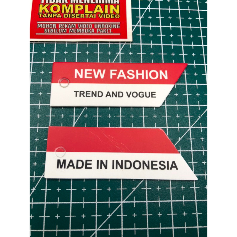 

NEW FASHION MADE IN INDONESIA TAG PREMIUM CO 1X DI KIRIM 600PCS