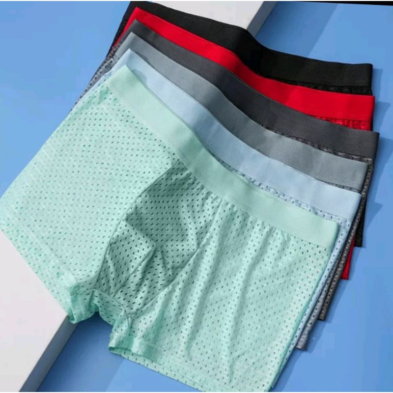 Celana dalam Pria Tipis Bernafas - Boxer Ice Silk Cool CD Anti Bakteri