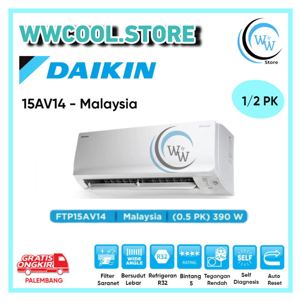 AC Daikin 1/2 PK Malaysia STP15AV14 Daikin Breeze 0.5 PK AC Daikin