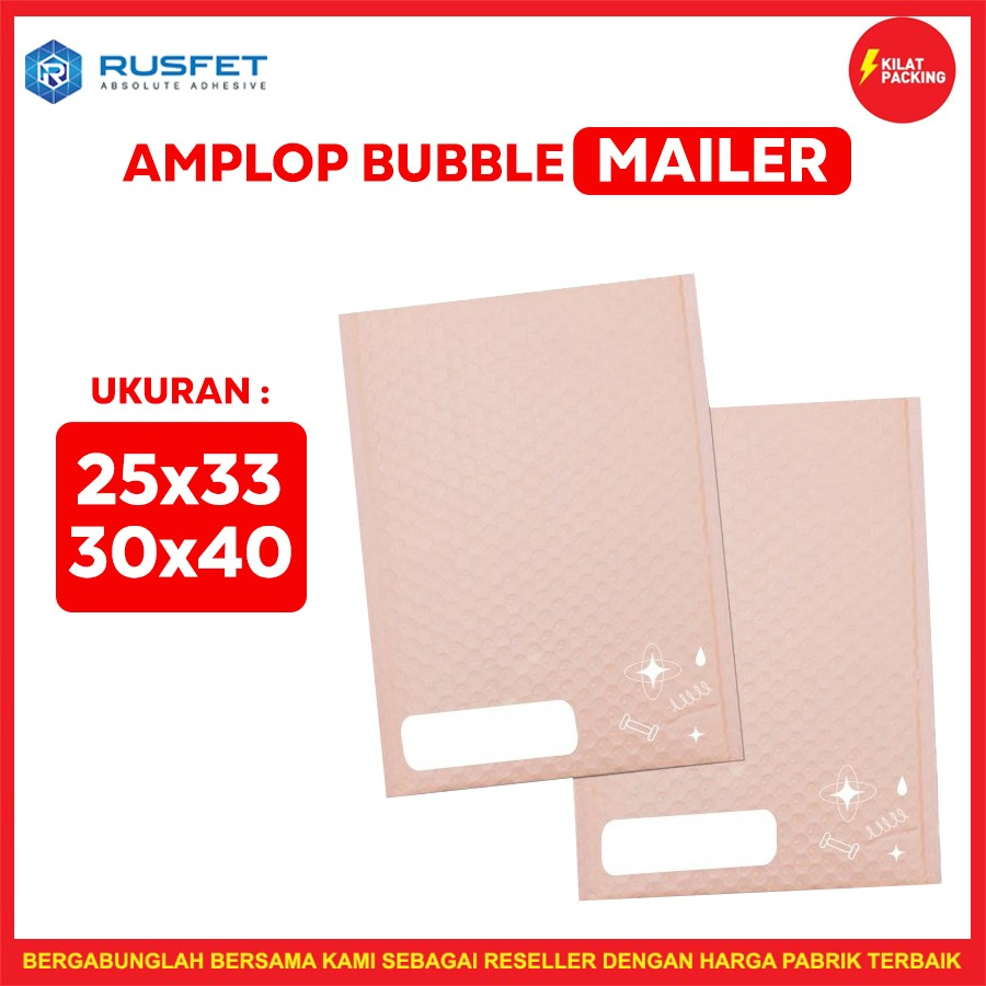 Bubble mailer amplop bubble bubble packing pink custom rusfet satuan