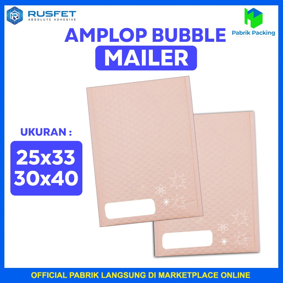 Amplop bubble amplop packing bubble mailer rusfet pink custom satuan