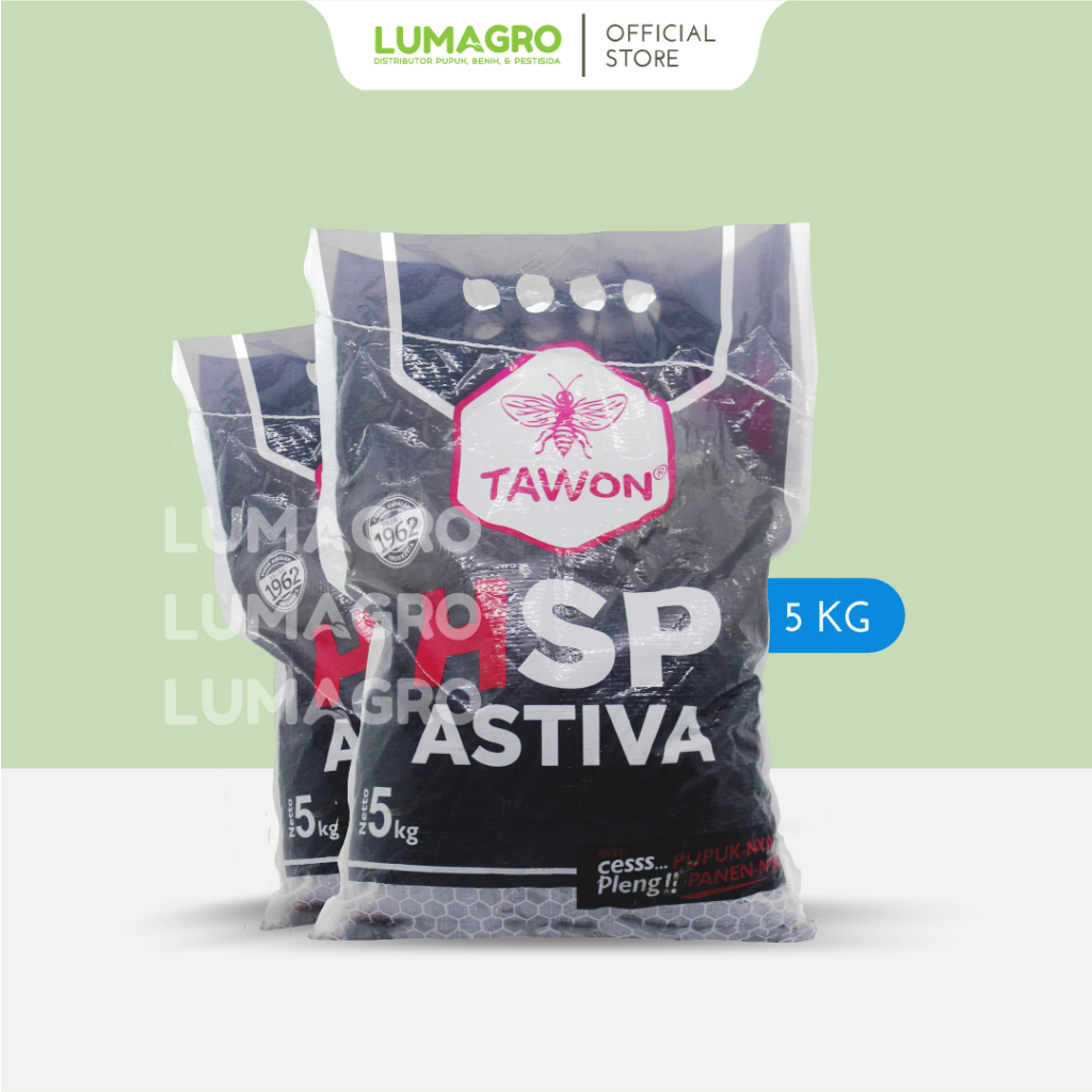 Pupuk HSP Astiva 5kg Phospat Asam Humat Nutrisi Akar Daun Bunga Penyubur Tanah Cap Tawon