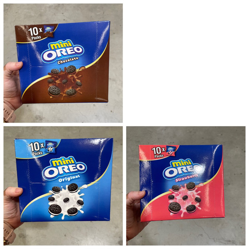 

Oreo Mini Box isi 10 Original Chocolate Strawberry Biskuit Krim HALAL