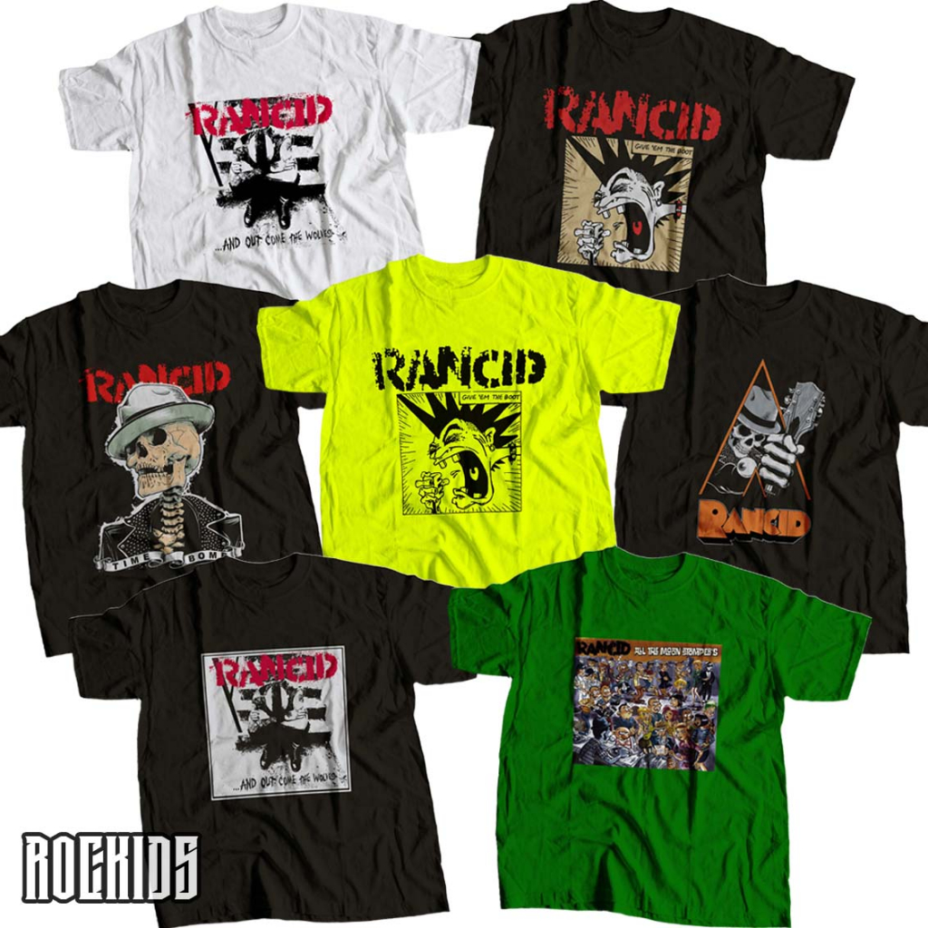 ROCKIDS - RANCID - TSHIRT - TEES - KIDSWEAR - KAOS BAND - KAOS BAND RANCID - KAOS RANCID - TSHIRT RA