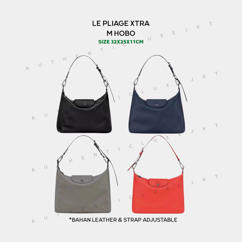 [READY] LC LE PLIAGE XTRA M HOBO LEATHER