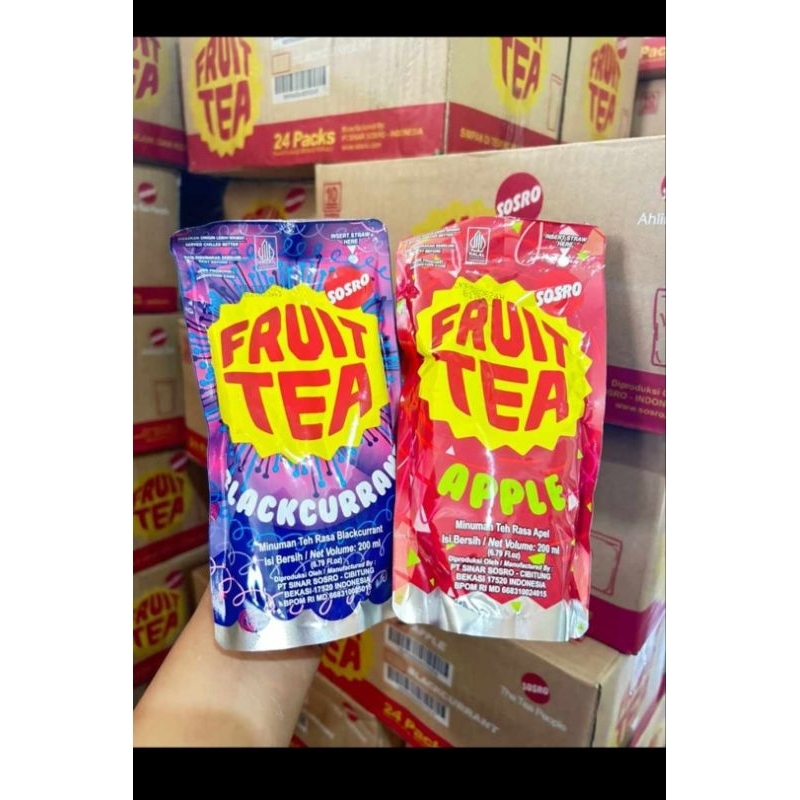 

Fruit Tea Pouch 230 ML Apple Blackcurrany Minuman Teh Rasa