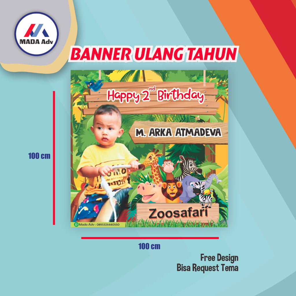 Banner Ulang Tahun / Spanduk Ulang Tahun / Spanduk Ultah Custom