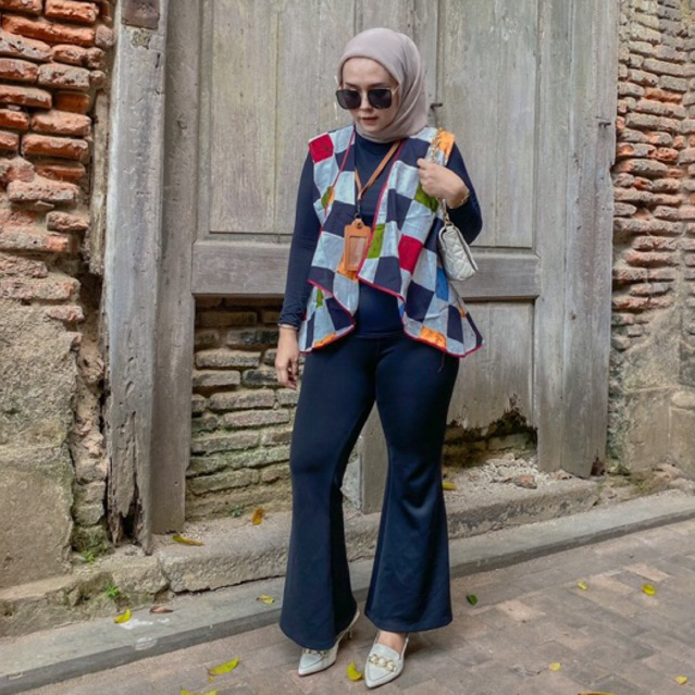 Masayu Batik - Vest Batik Wanita Cardigan Outer Poleng