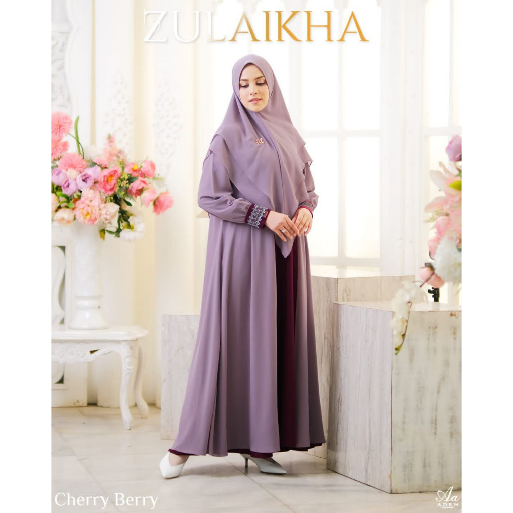 Zulaikha Dress Set Khimar Softpad ORIGINAl By Aden Hijab
