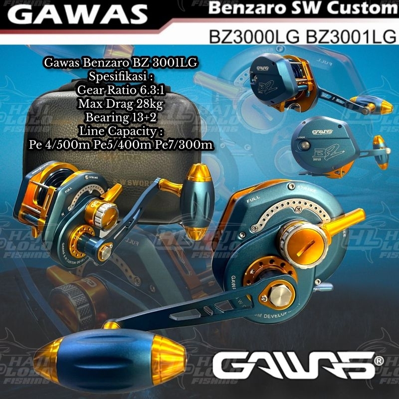 Reel OH Overhead Gawas Benzaro BZ 3001LG