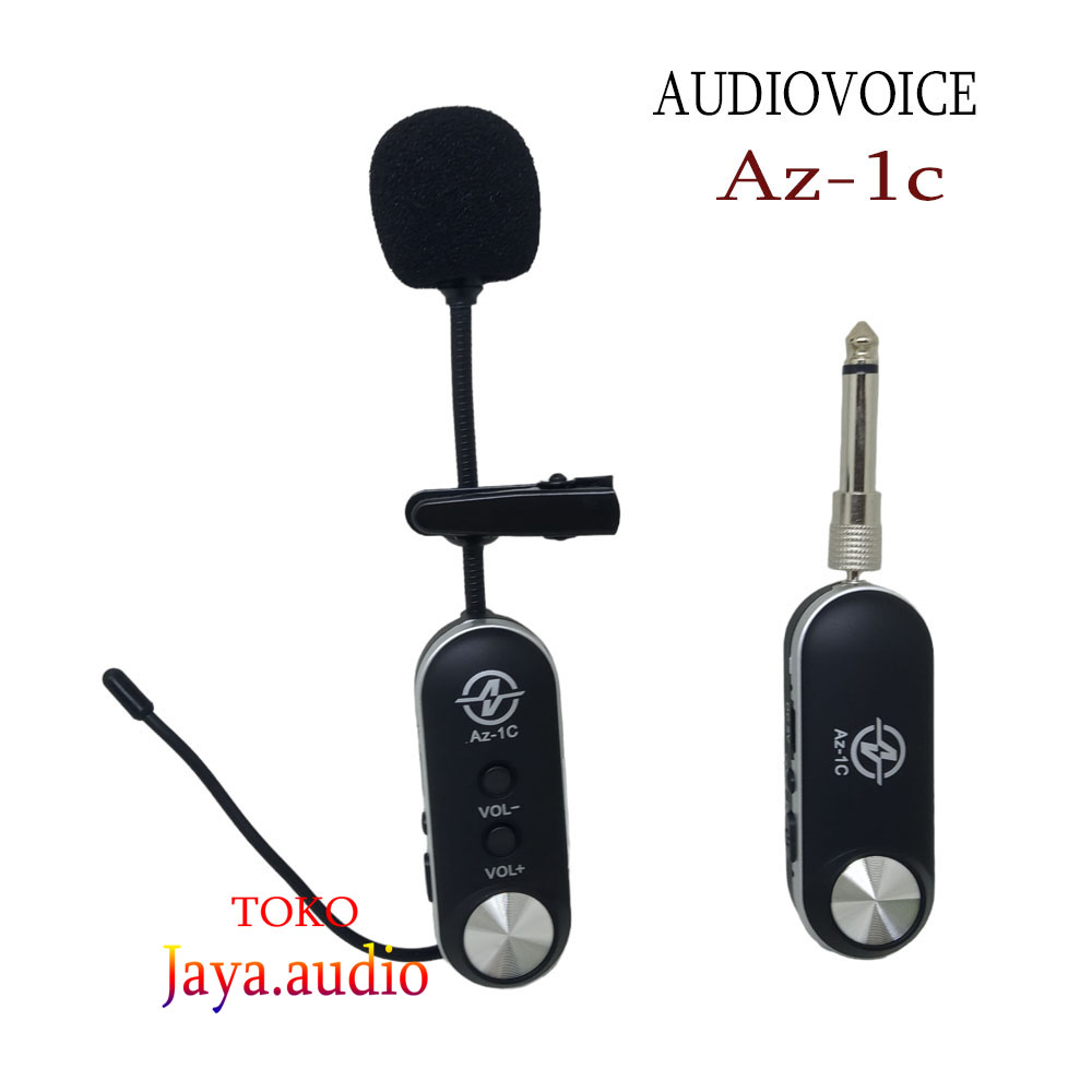 Mik Clip On AUDIOVOICE AZ-1C Mic Kancing Baju Microphone Imam Sholat Mikrofon Jepit