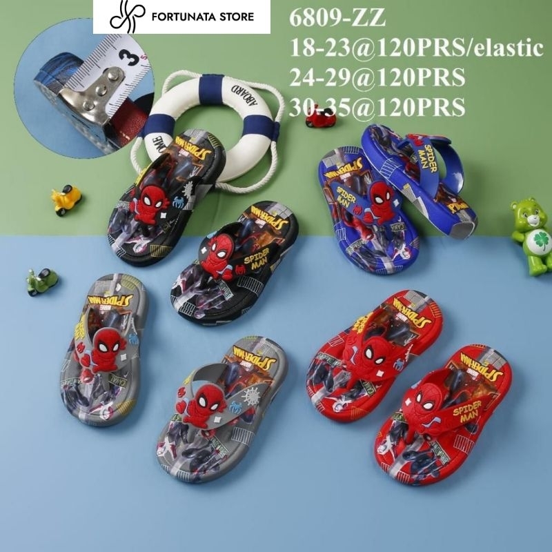 Sandal Jepit Anak Cowok Laki-Laki Spiderman Avenger Empuk Keren Premium Impor Bisa COD