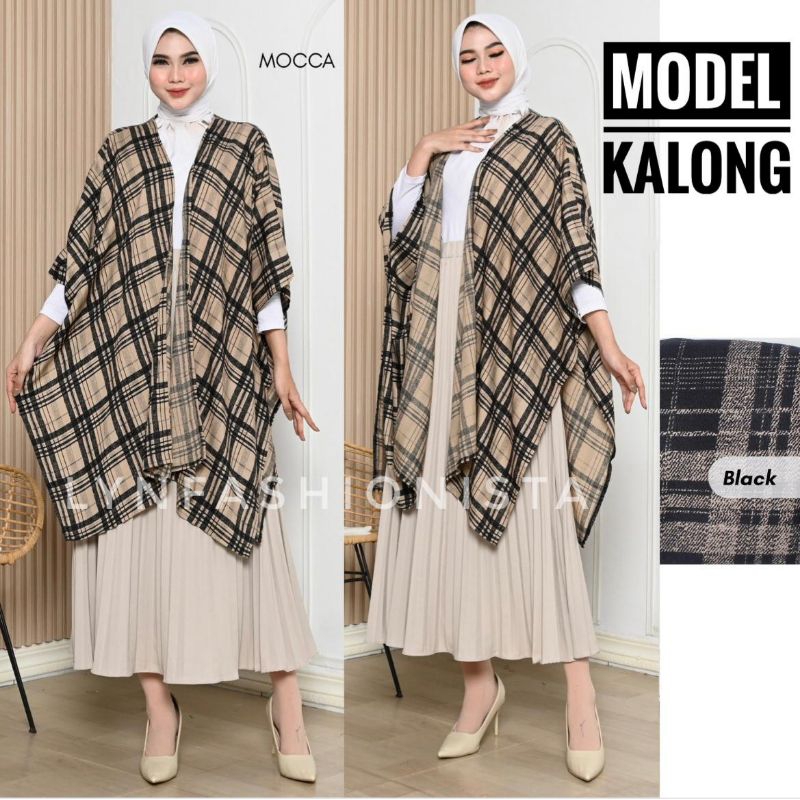 LYNFASHIONISTA - KARDIGAN WANITA JUMBO MOTIF KOTAK OUTER KALONG BIG SIZE KASUAL