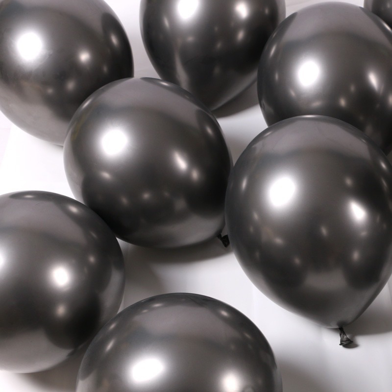 balon chrome 12 inch hitam per pc