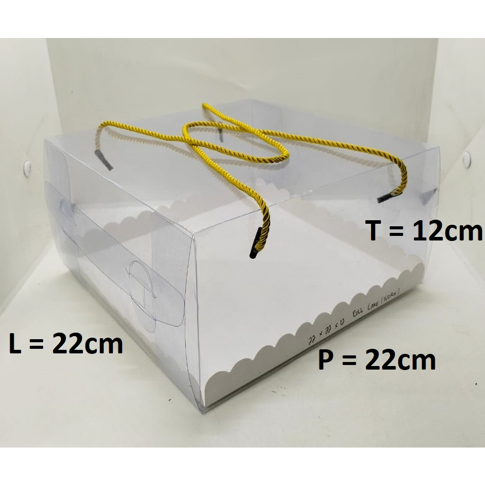 

1 Pcs Box MIKA KUE IVORY 22x22x12cm TALI LAMINASI