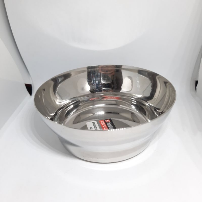 Mangkok Stainless Steel Anjing 12 cm / Mangkok Anjing Besi / Tempat Makan Anjing Besi / Tempat Makan