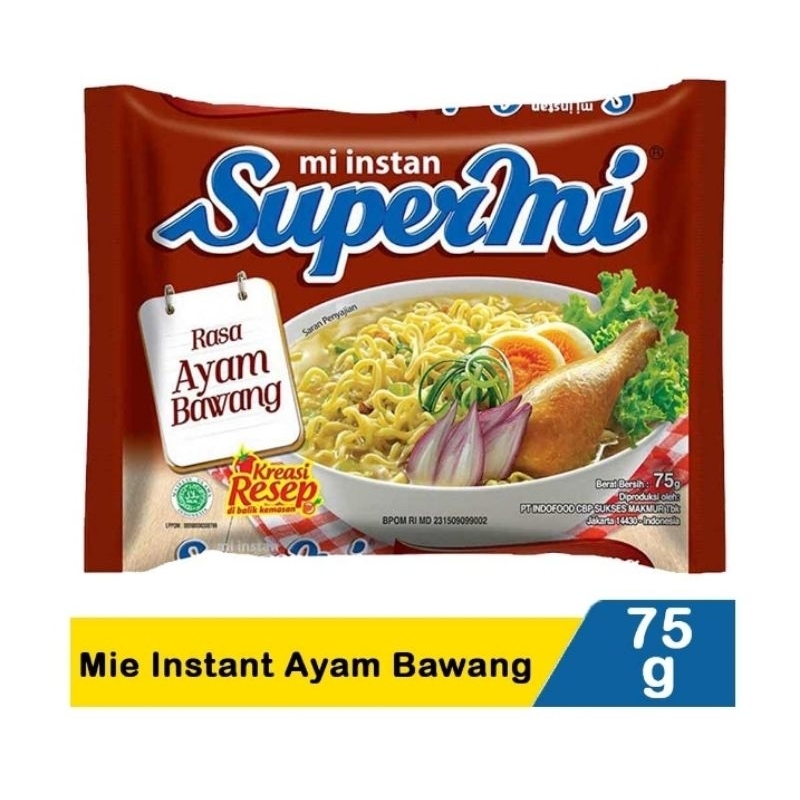 

SUPERMI MIE INSTAN RASA AYAM BAWANG 1 PCS