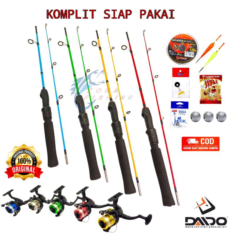 Set Pancing Kolam Joran Daido Full Eva 120 135 150 Cm Fiber Solid